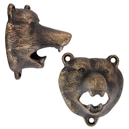 Design Toscano Grizzly Bear of the Woods Cast Iron Bottle Opener, PK 2 SP91622